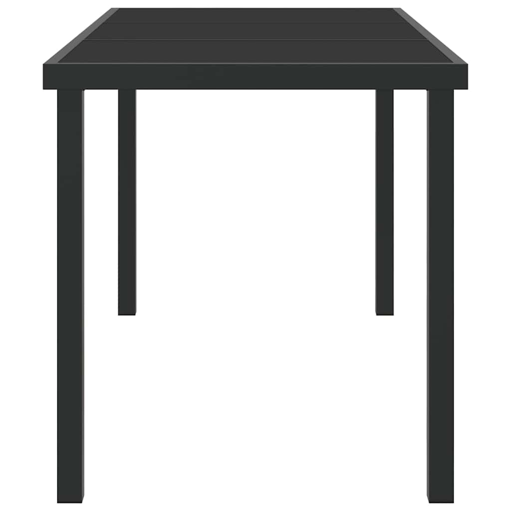 Tavolo da Giardino Nero 140 x 70 x 73 cm Metallo