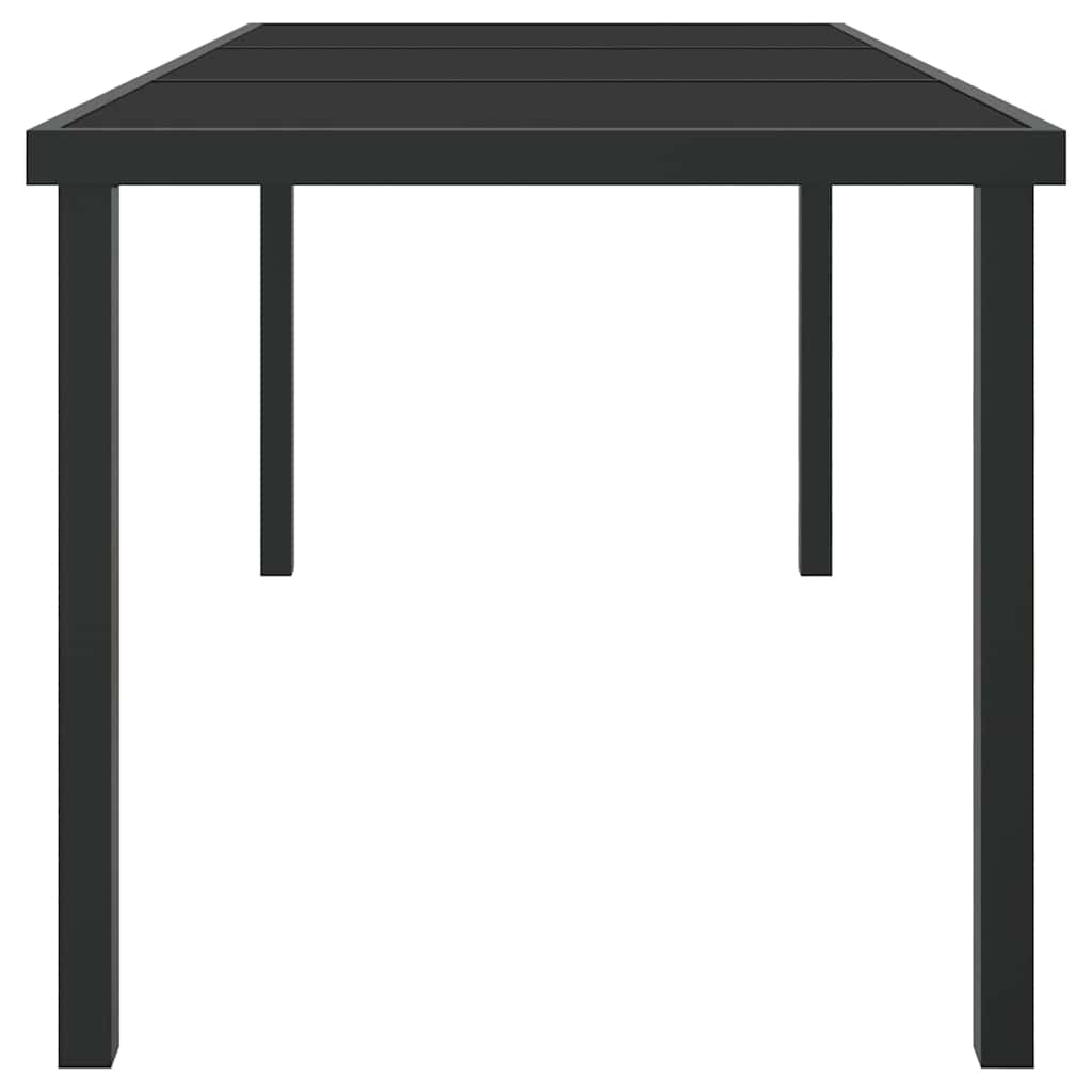 Tavolo da Giardino Nero 160 x 80 x 73 cm Metallo
