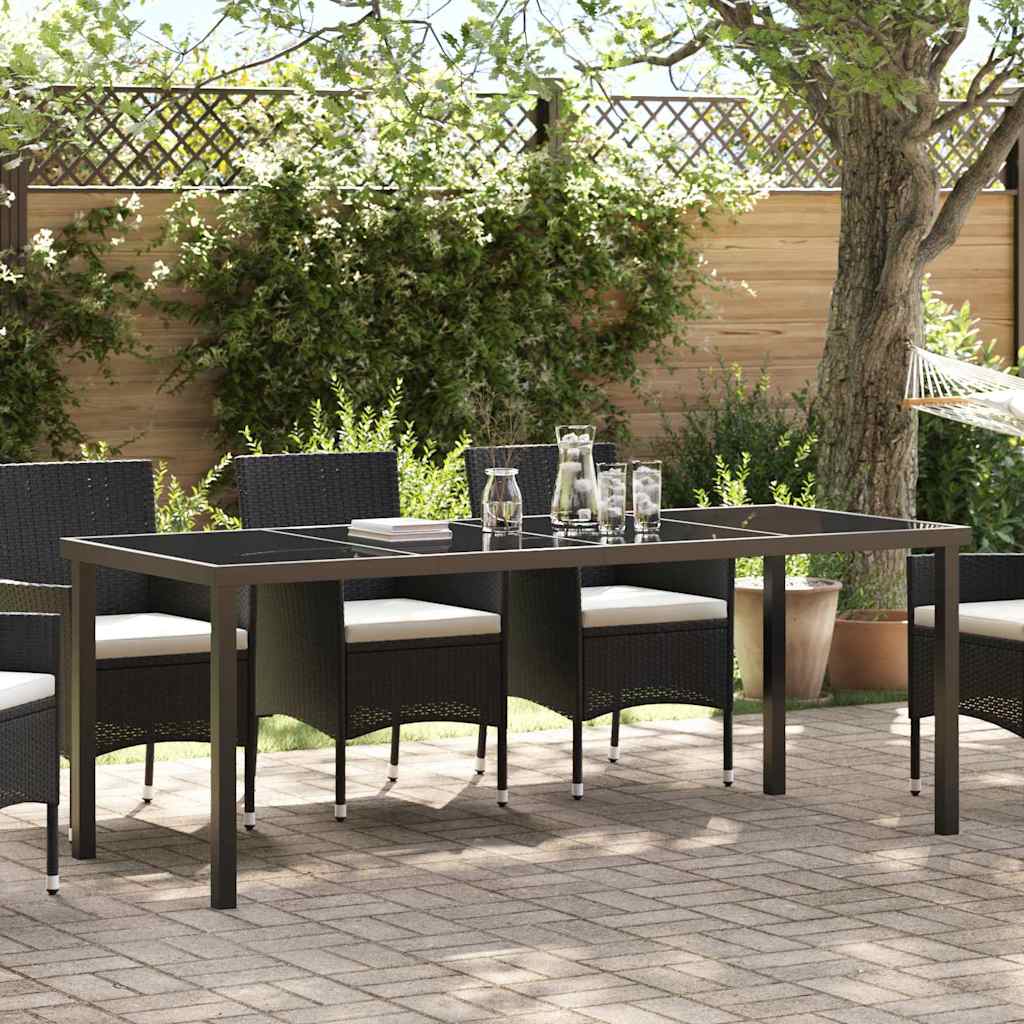 Tavolo da Giardino Nero 200 x 80 x 73 cm Metallo