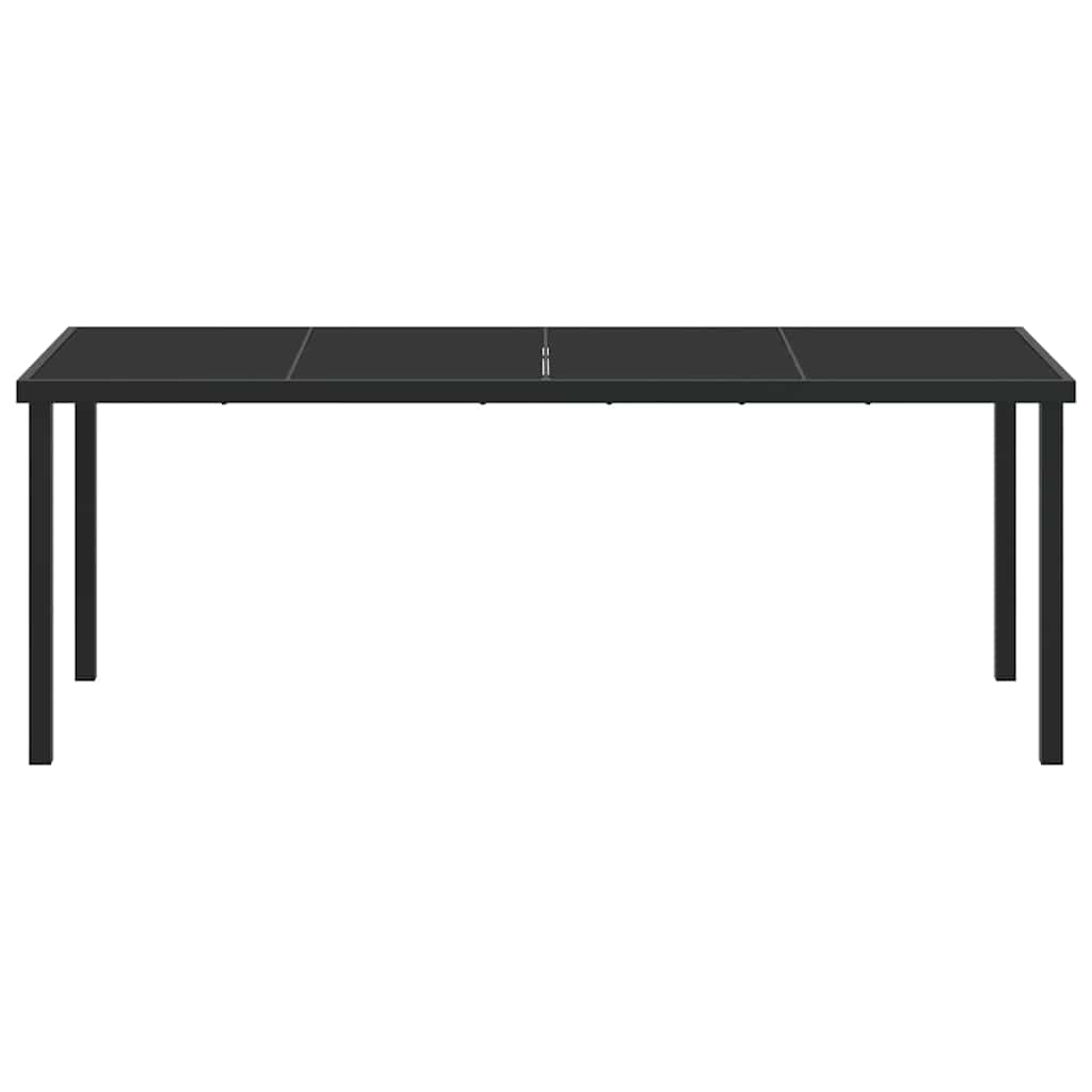 Tavolo da Giardino Nero 200 x 80 x 73 cm Metallo