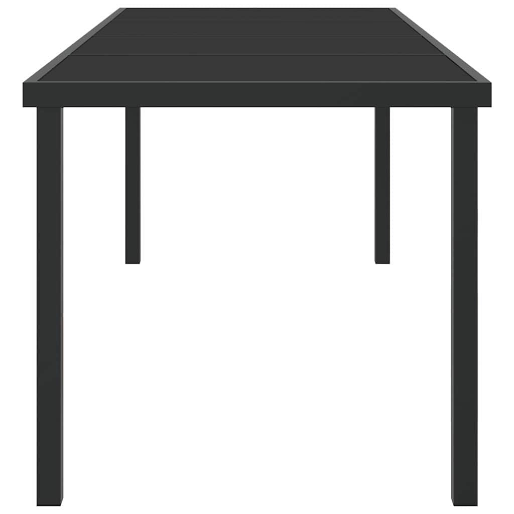 Tavolo da Giardino Nero 200 x 80 x 73 cm Metallo