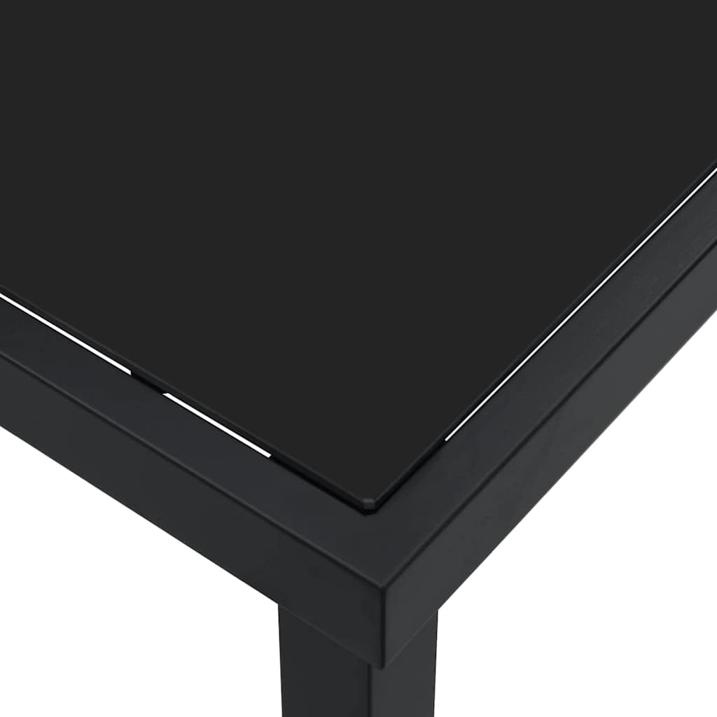 Tavolo da Giardino Nero 200 x 80 x 73 cm Metallo