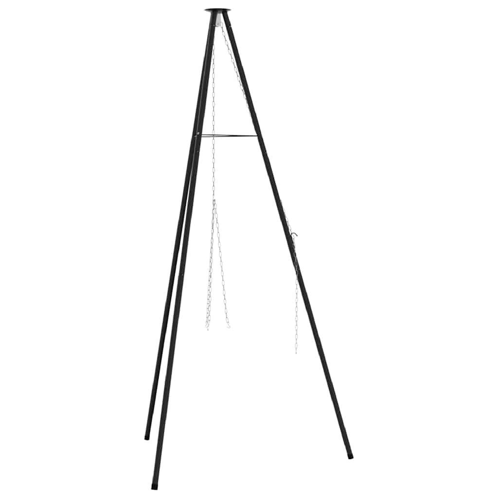 Treppiede da Campeggio Nero 92 x 92 x 191,5 cm Acciaio