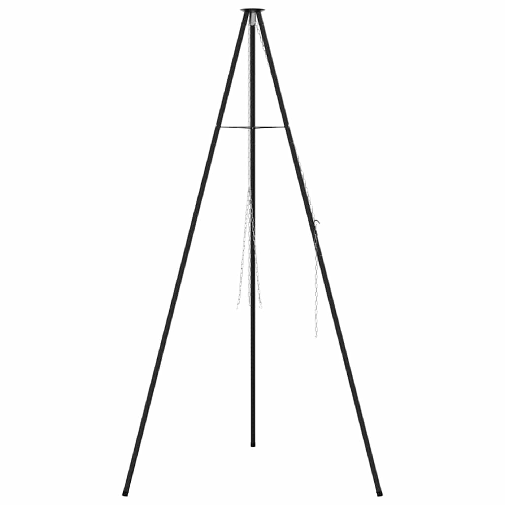 Treppiede da Campeggio Nero 92 x 92 x 191,5 cm Acciaio