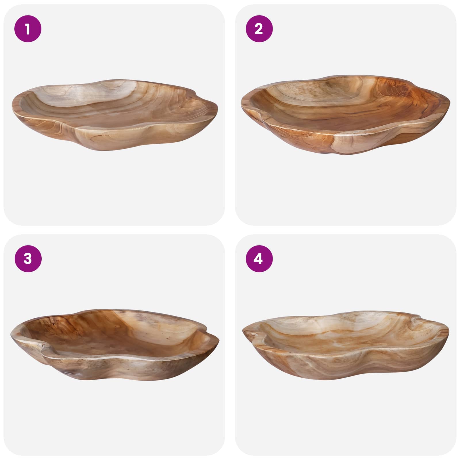 Portafrutta JEPARA Marrone Teak Ø 30 cm