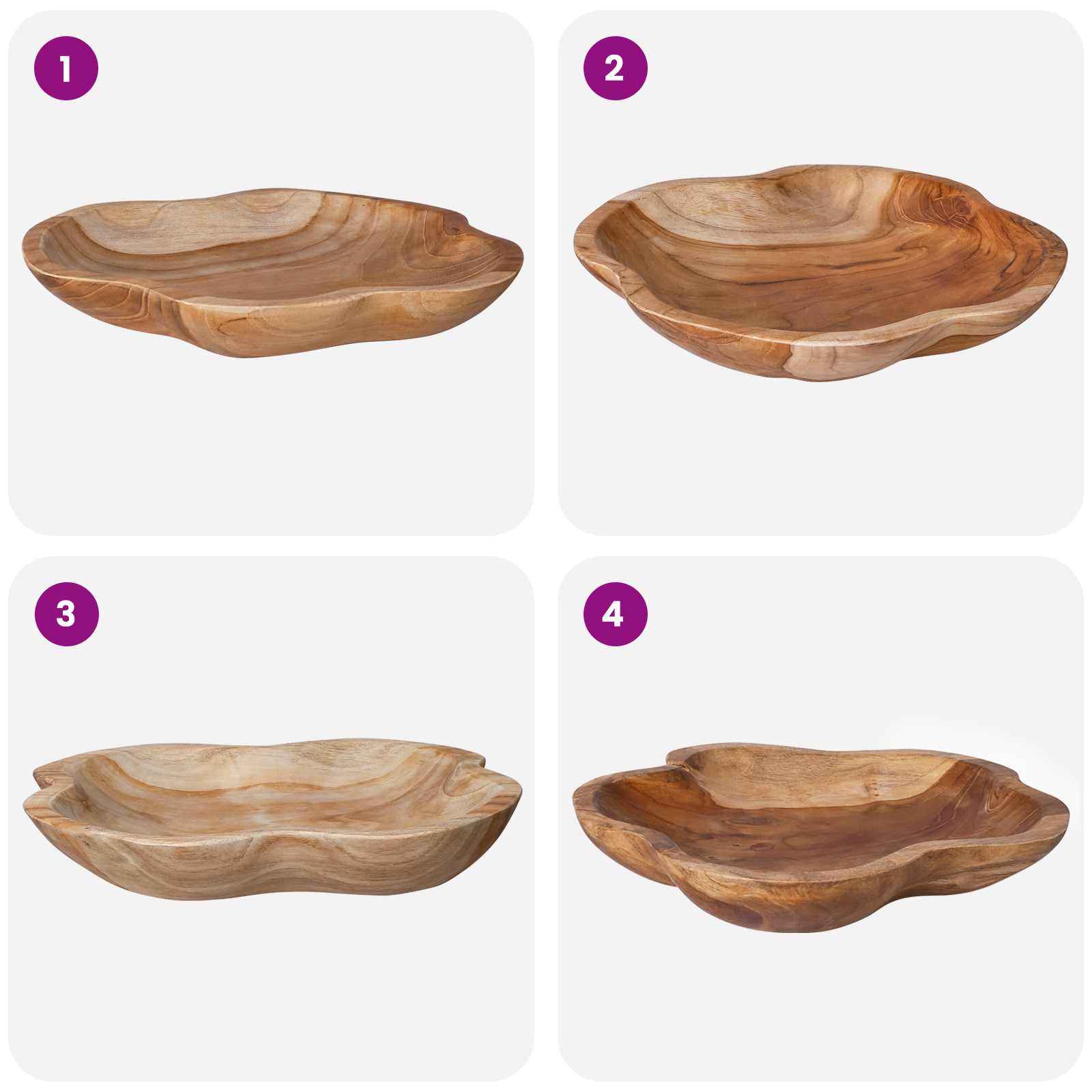 Portafrutta JEPARA Marrone Teak Ø 40 cm