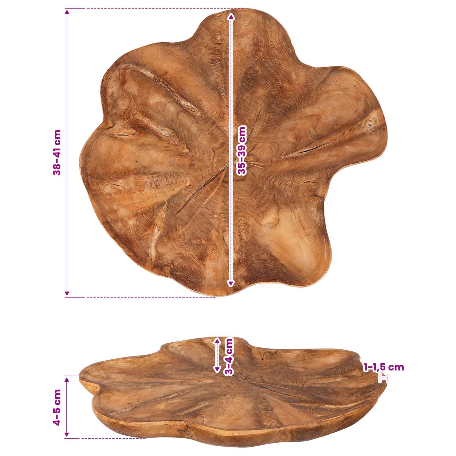 Portafrutta JEPARA Marrone Teak Ø 40 cm