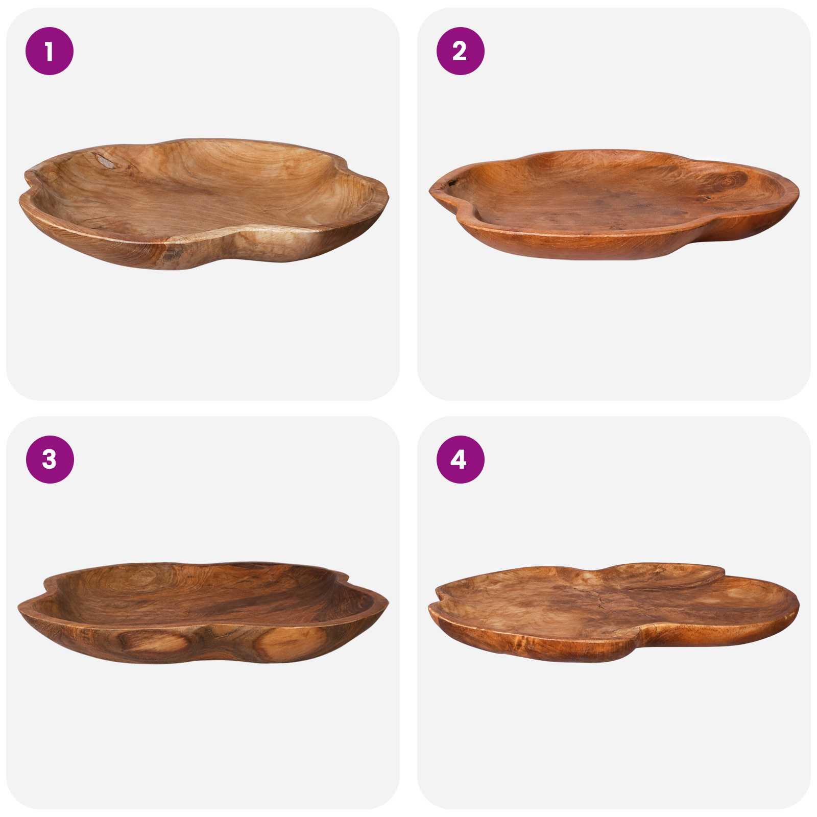 Portafrutta JEPARA Marrone Teak Ø 50 cm