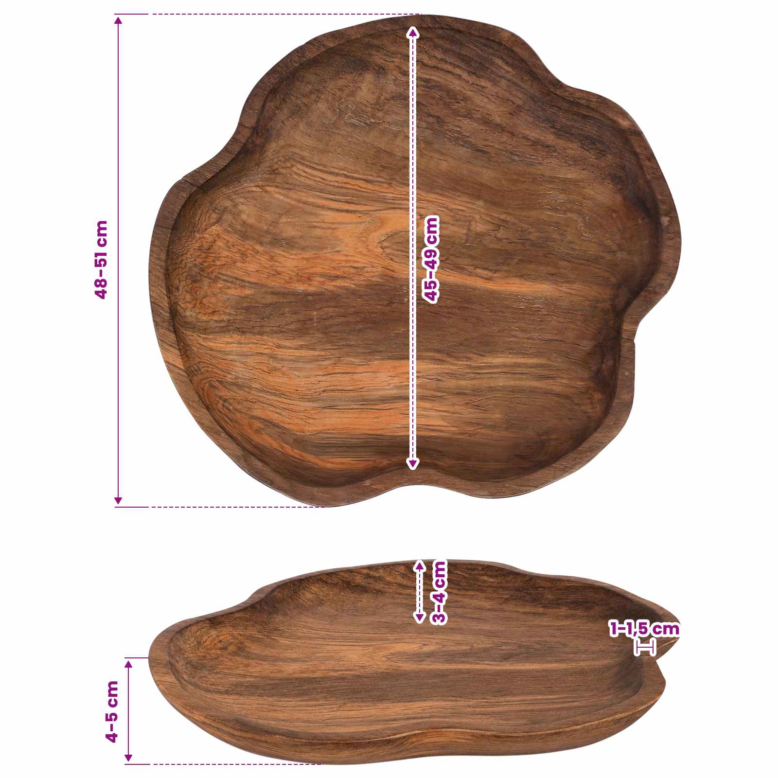 Portafrutta JEPARA Marrone Teak Ø 50 cm