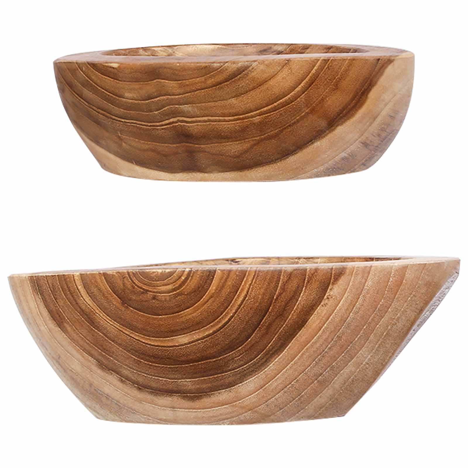 Portafrutta JEPARA 2 pz Marrone Teak Legno di teak solido