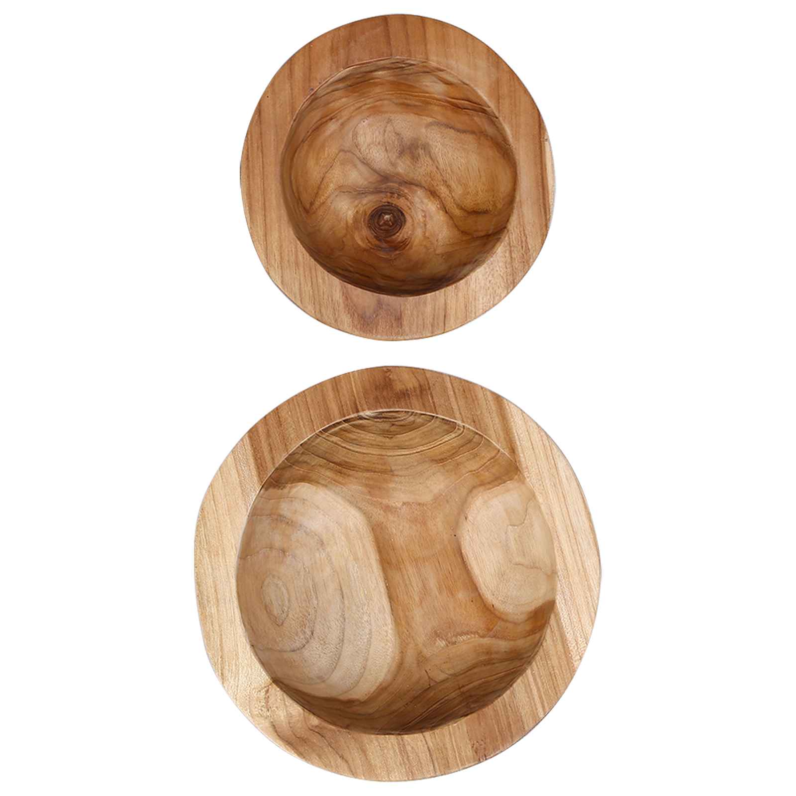 Portafrutta JEPARA 2 pz Marrone Teak Legno di teak solido