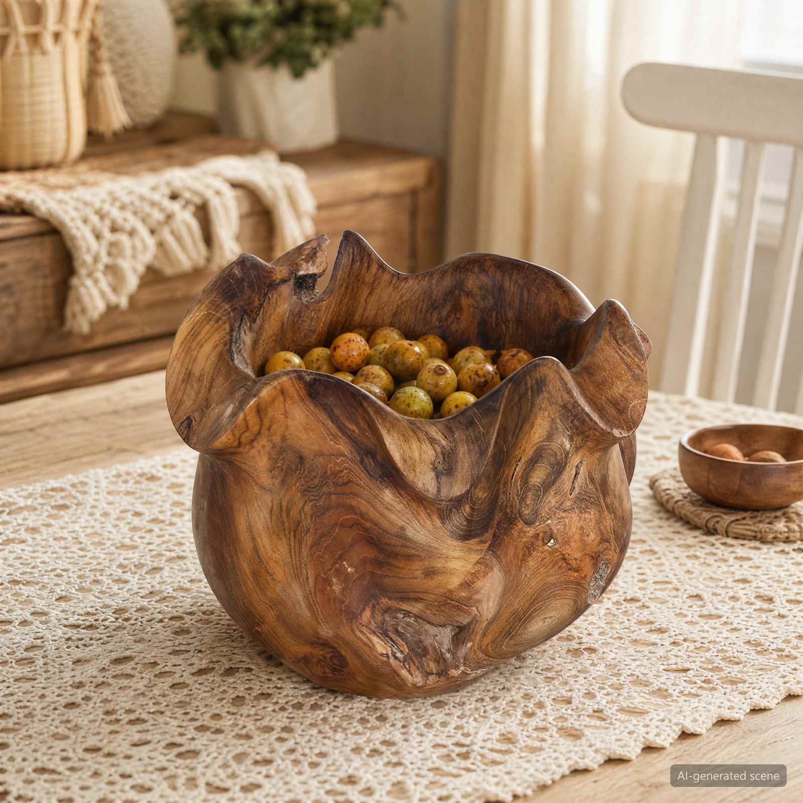 Portafrutta JEPARA Marrone Teak Ø 35 cm