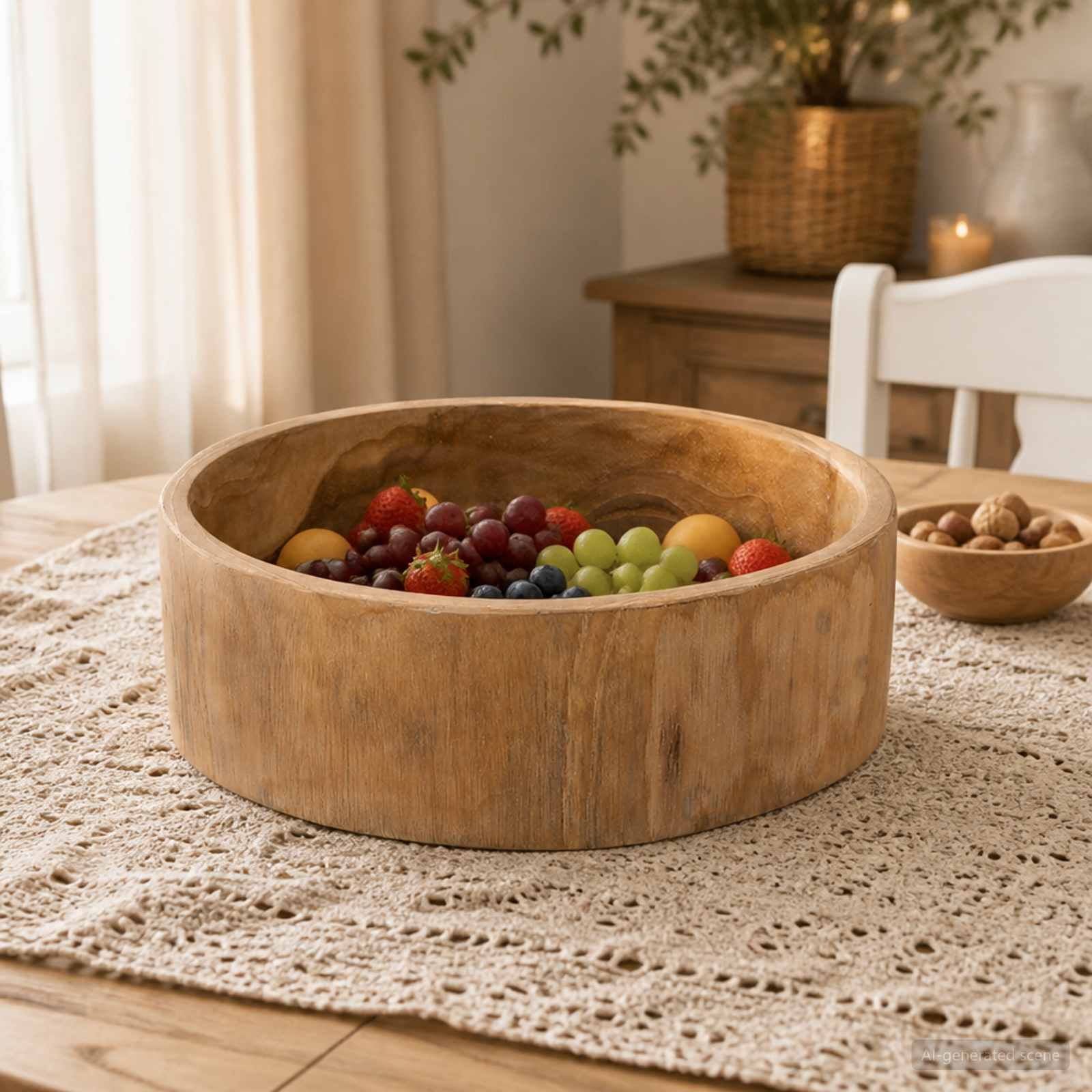 Portafrutta JEPARA Marrone Teak Ø 30 cm