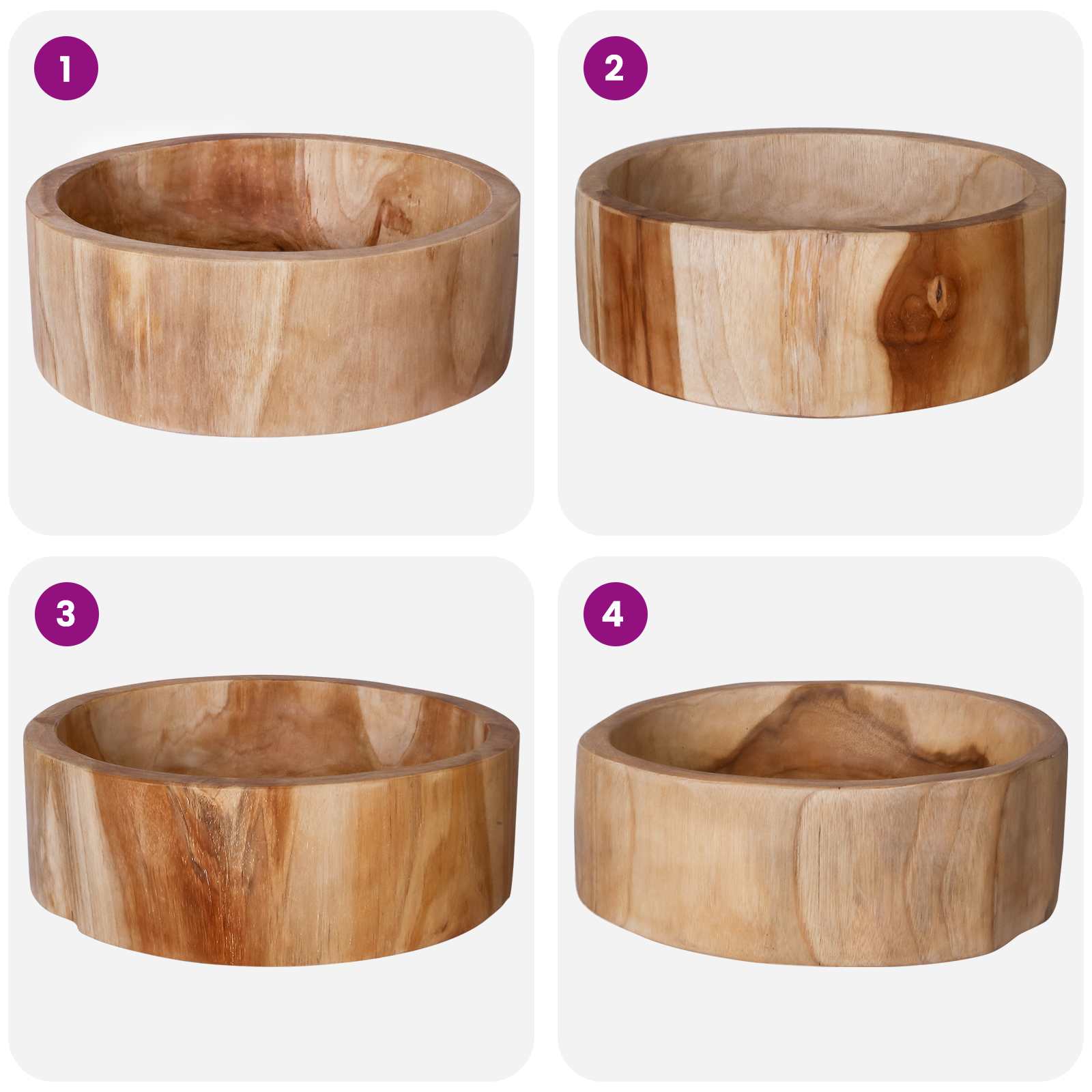 Portafrutta JEPARA Marrone Teak Ø 30 cm