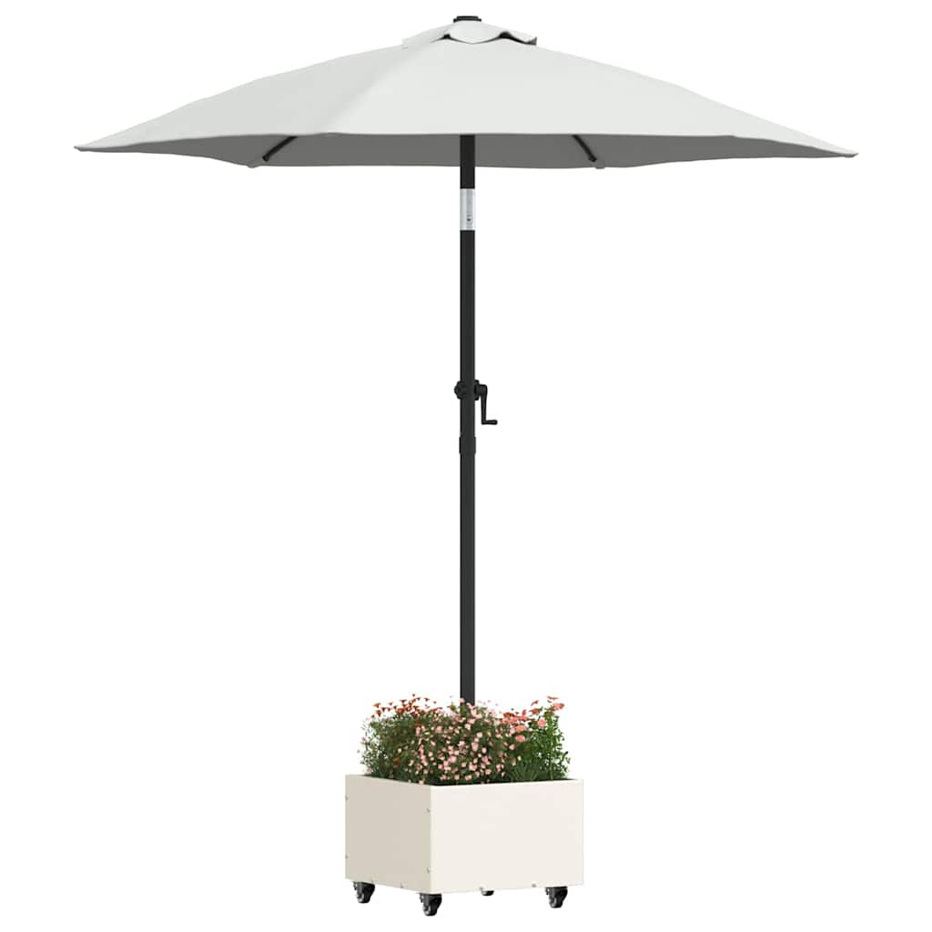 Base per ombrellone Bianco 45 x 45 x 45 cm Acciaio