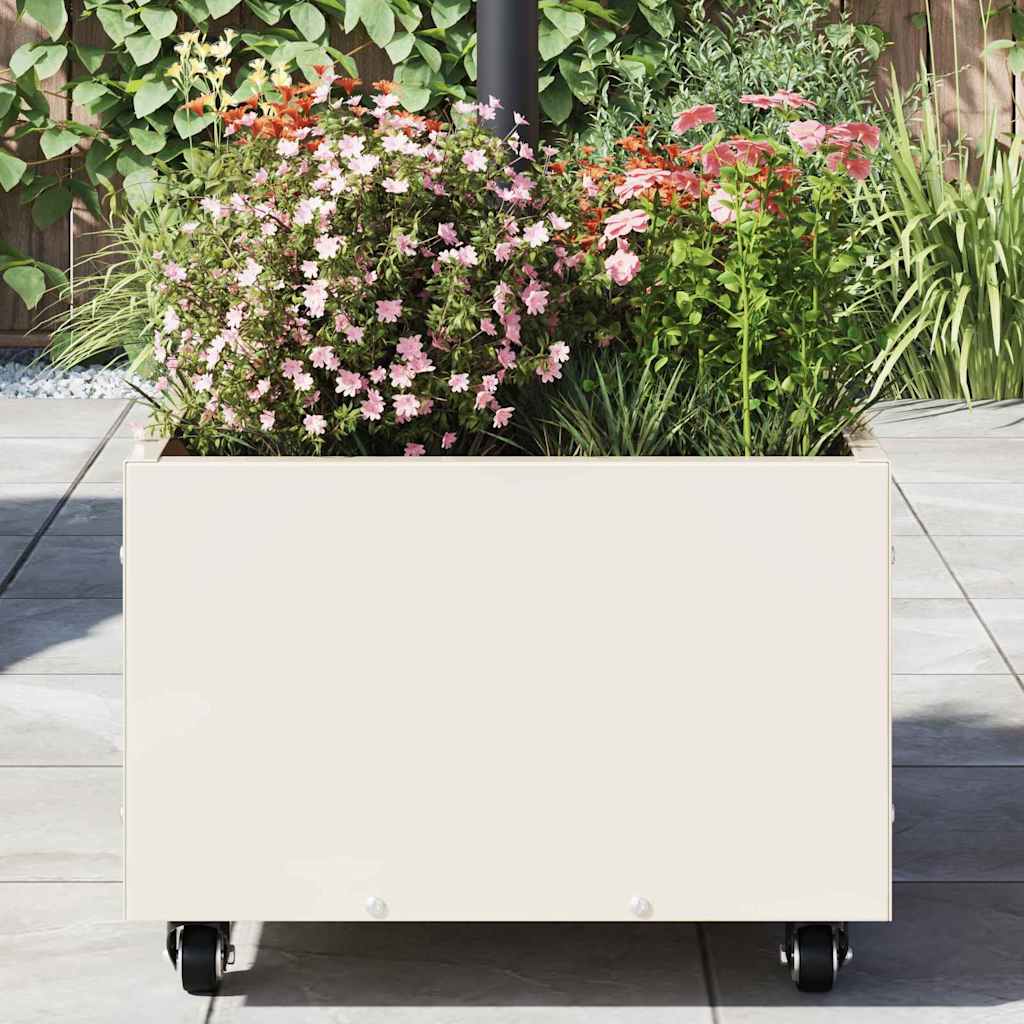 Base per ombrellone Bianco 45 x 45 x 45 cm Acciaio