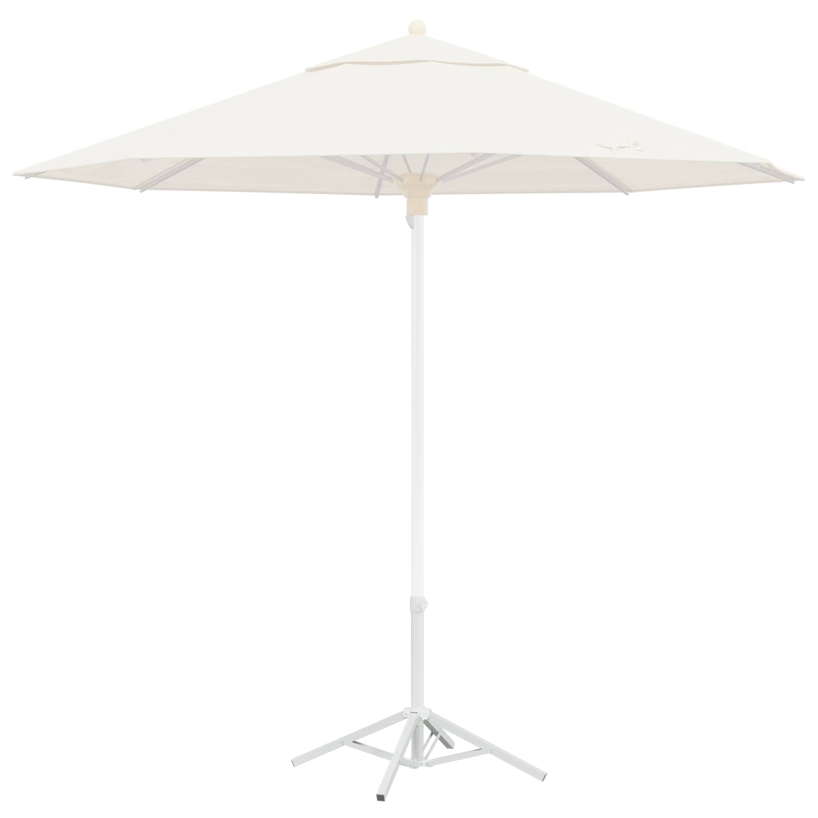 Supporto Parasol Bianco Acciaio per 25-32 mm Palo