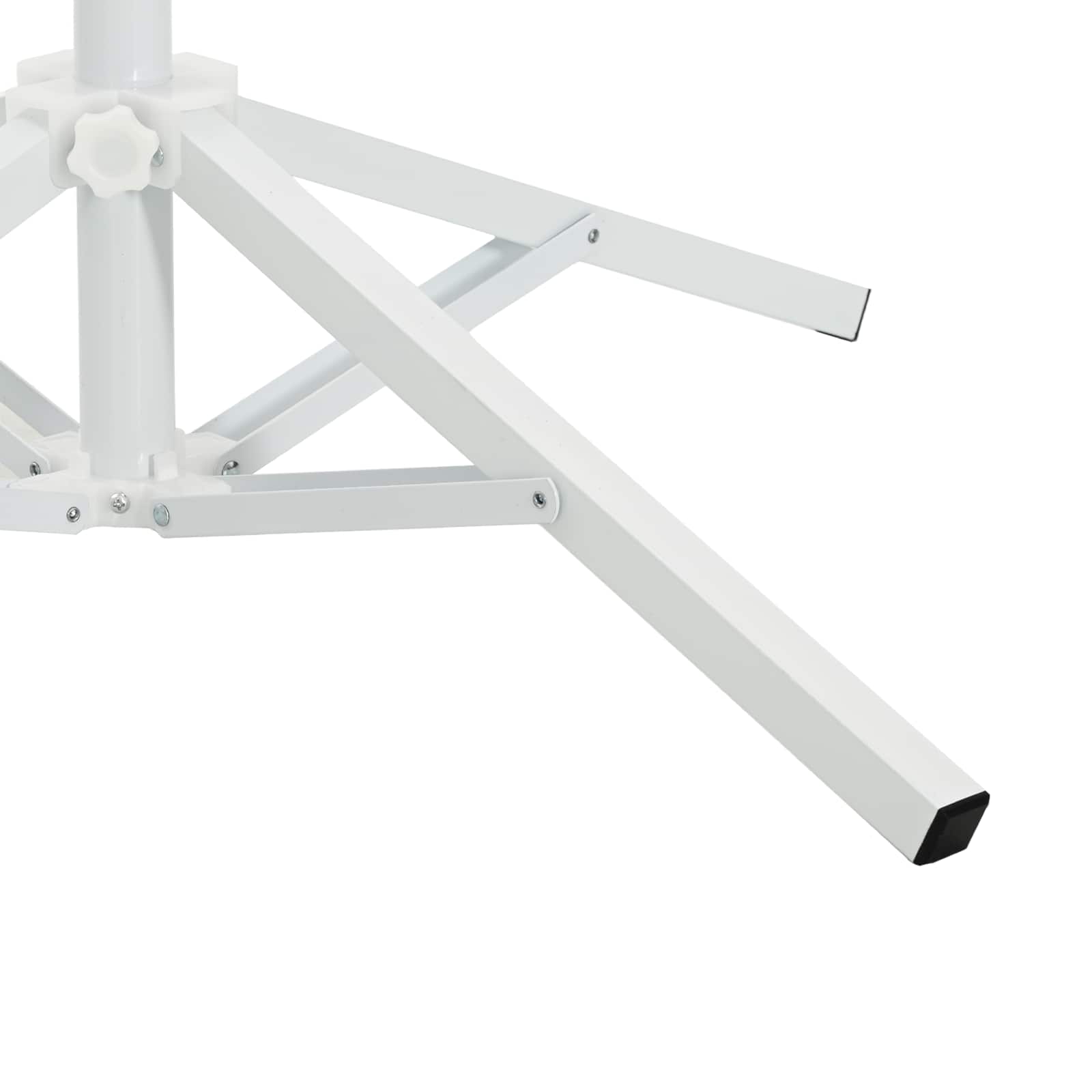 Supporto Parasol Bianco Acciaio per 25-32 mm Palo