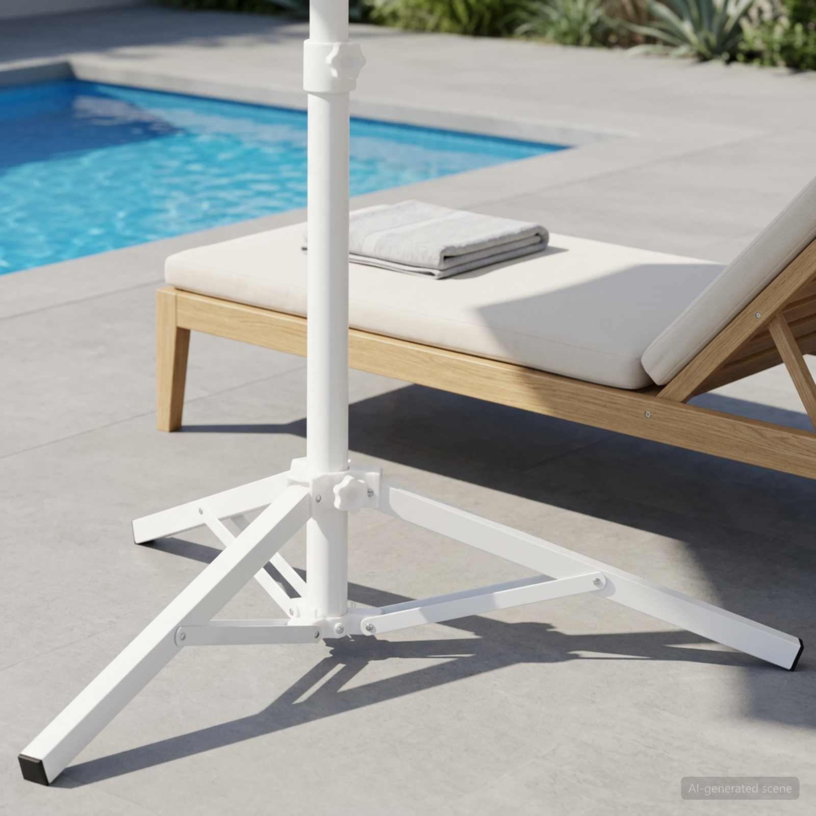 Supporto Parasol Bianco Acciaio for 25-32 mm Pole