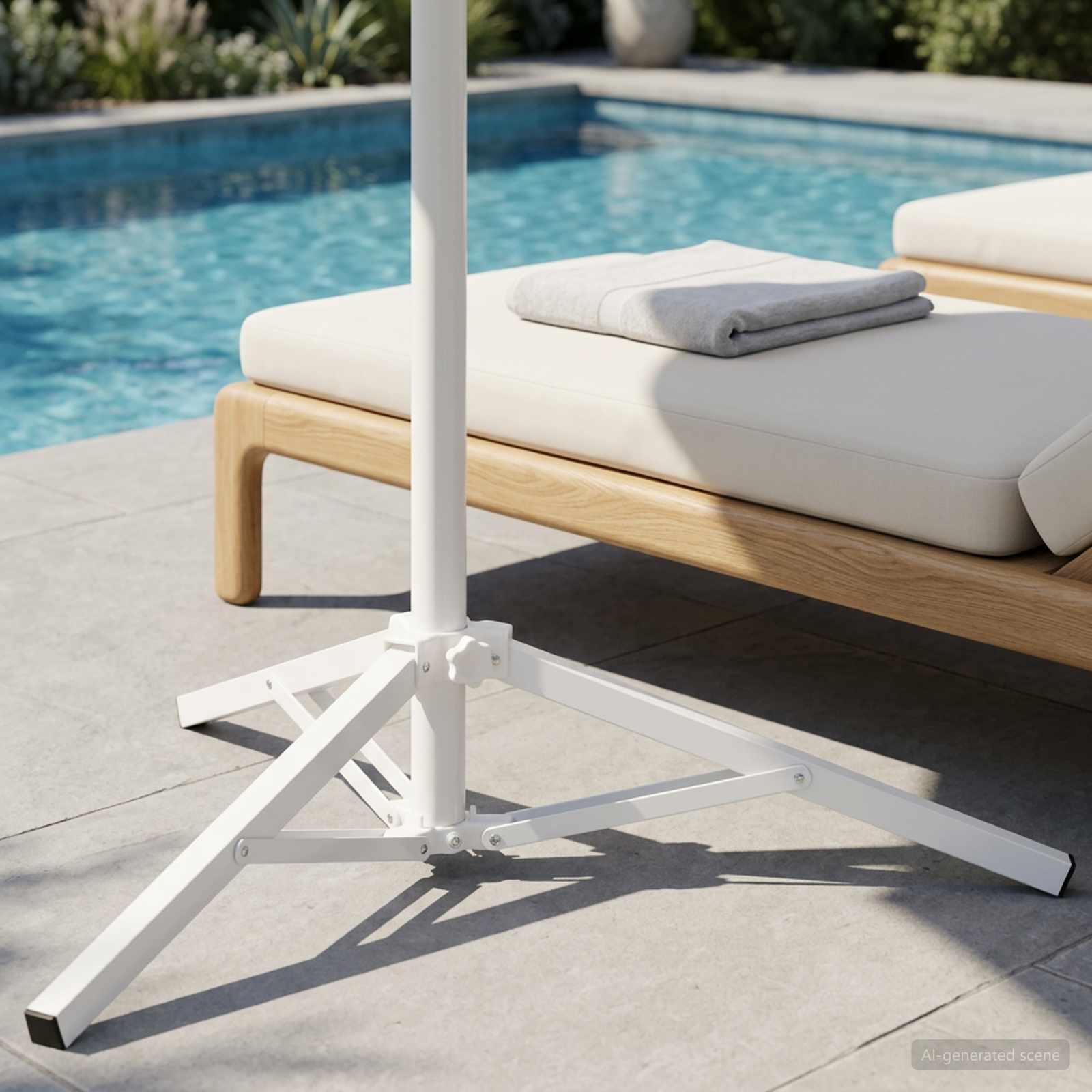 Supporto Parasol Bianco Acciaio for 25-32 mm Pole
