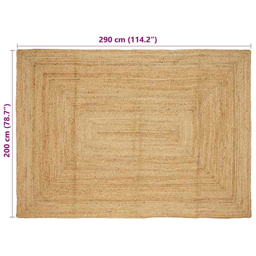 Tappeto da Area Naturale 200 x 290 cm Juta