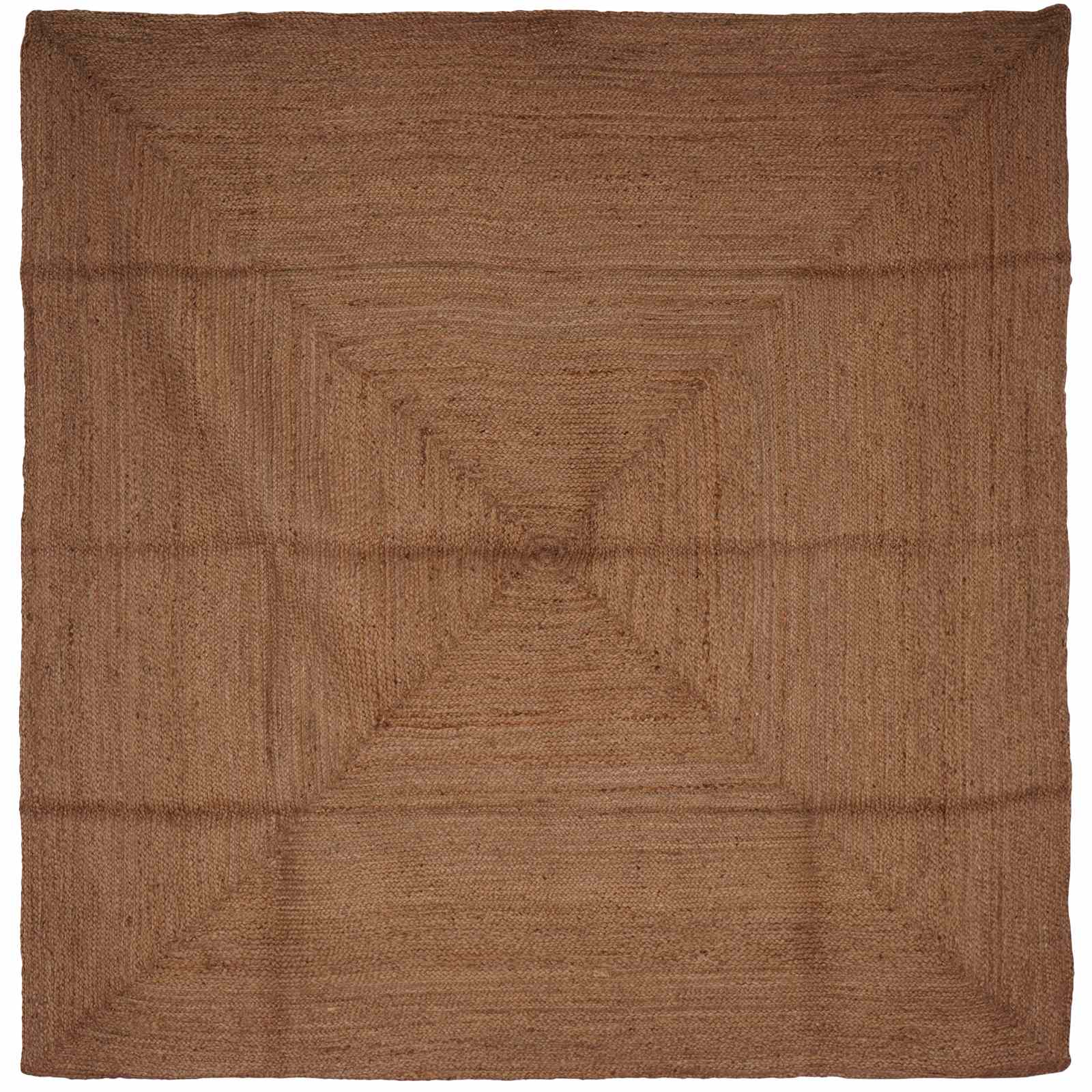 Tappeto da Area Grigio 200 x 200 cm Juta