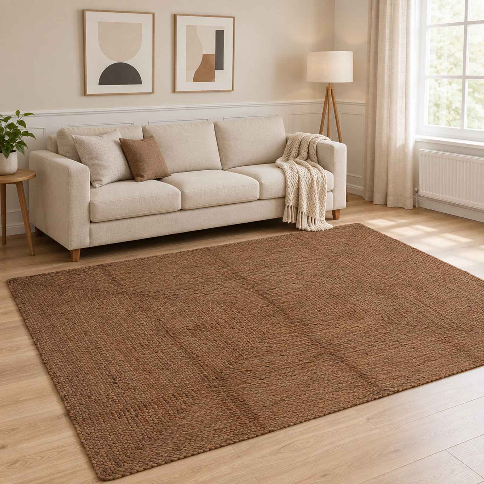 Tappeto da Area Grigio 240 x 340 cm Juta