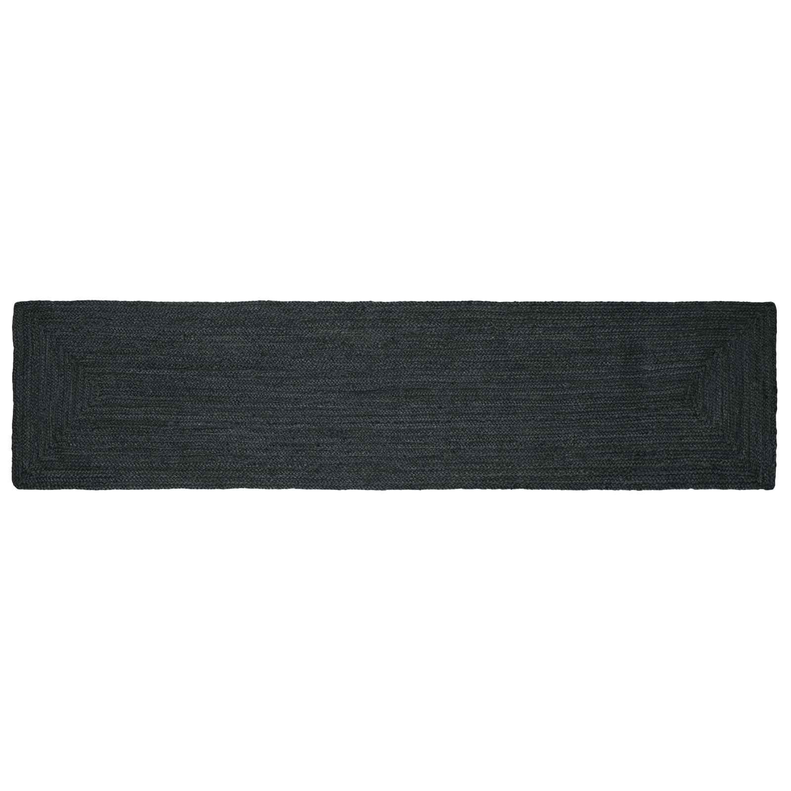 Tappeto da Area Grigio Scuro 60 x 250 cm Juta