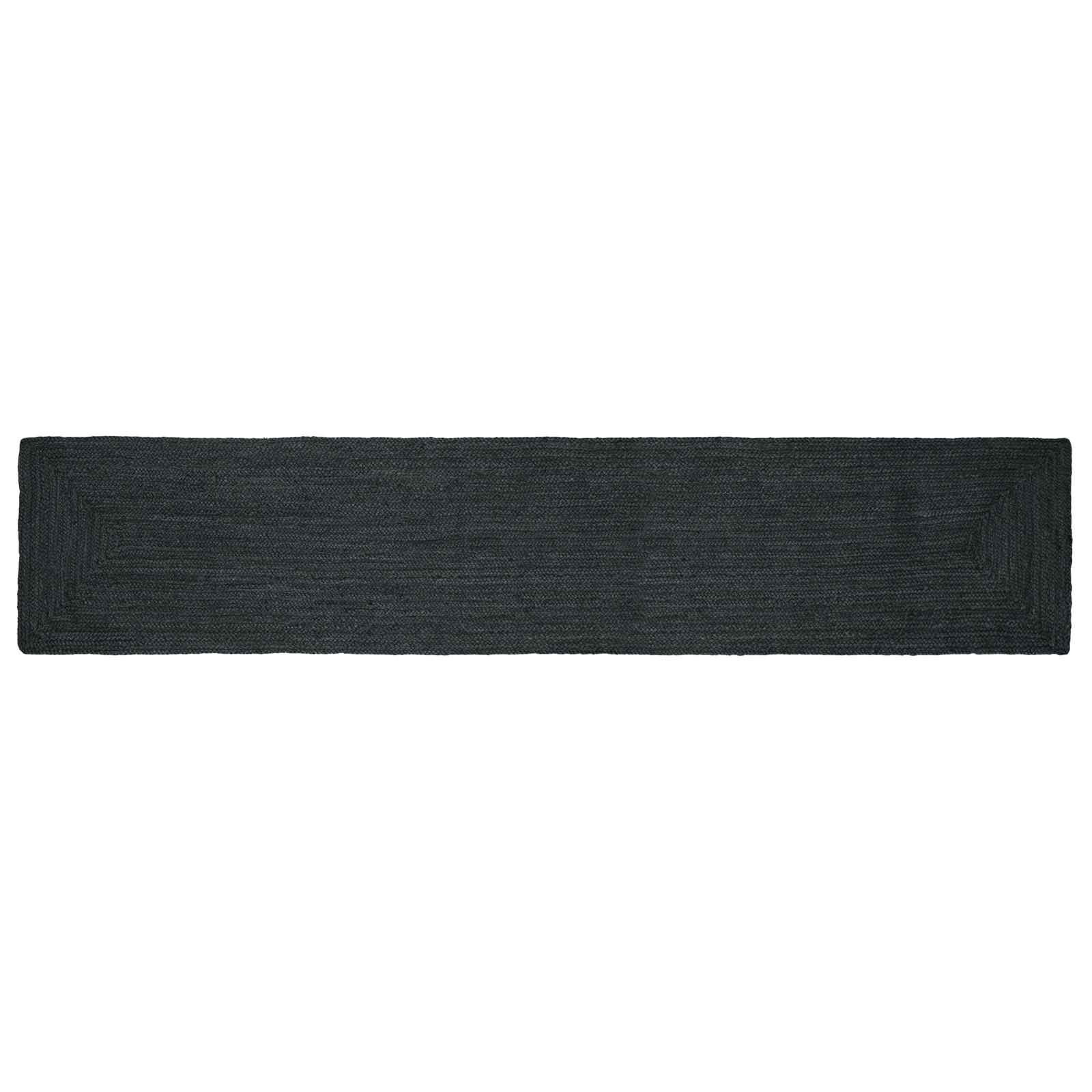 Tappeto da Area Grigio Scuro 60 x 400 cm Juta