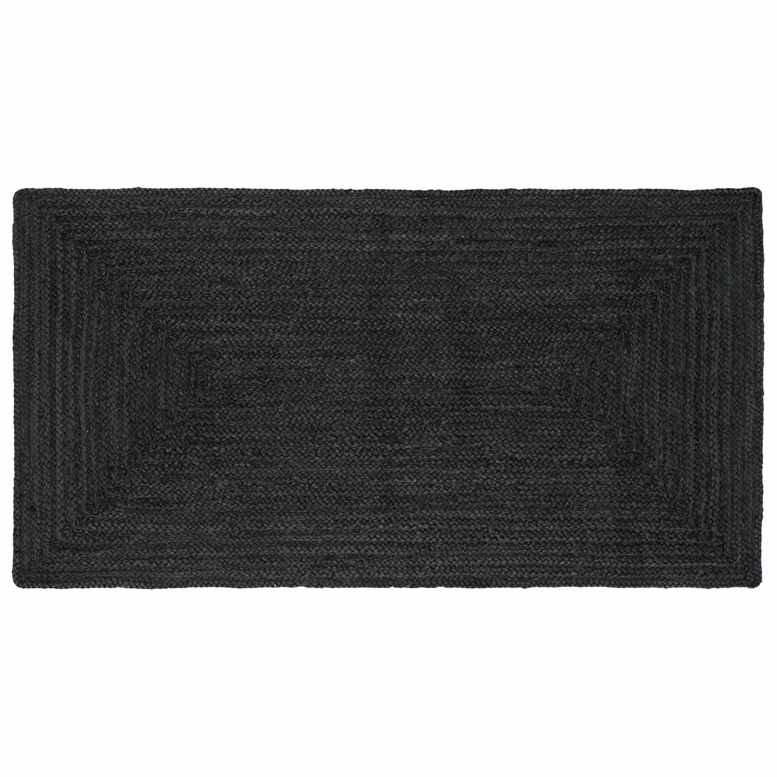 Tappeto da Area Grigio Scuro 80 x 150 cm Juta