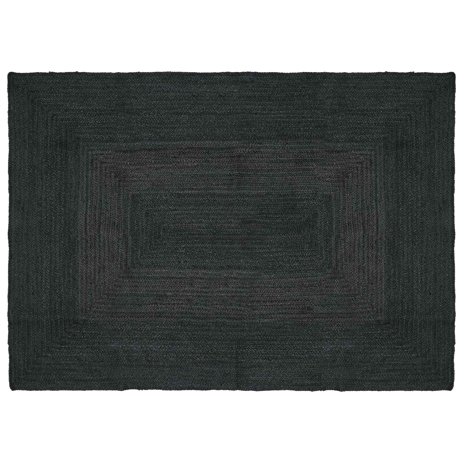 Tappeto da Area Grigio Scuro 120 x 170 cm Juta