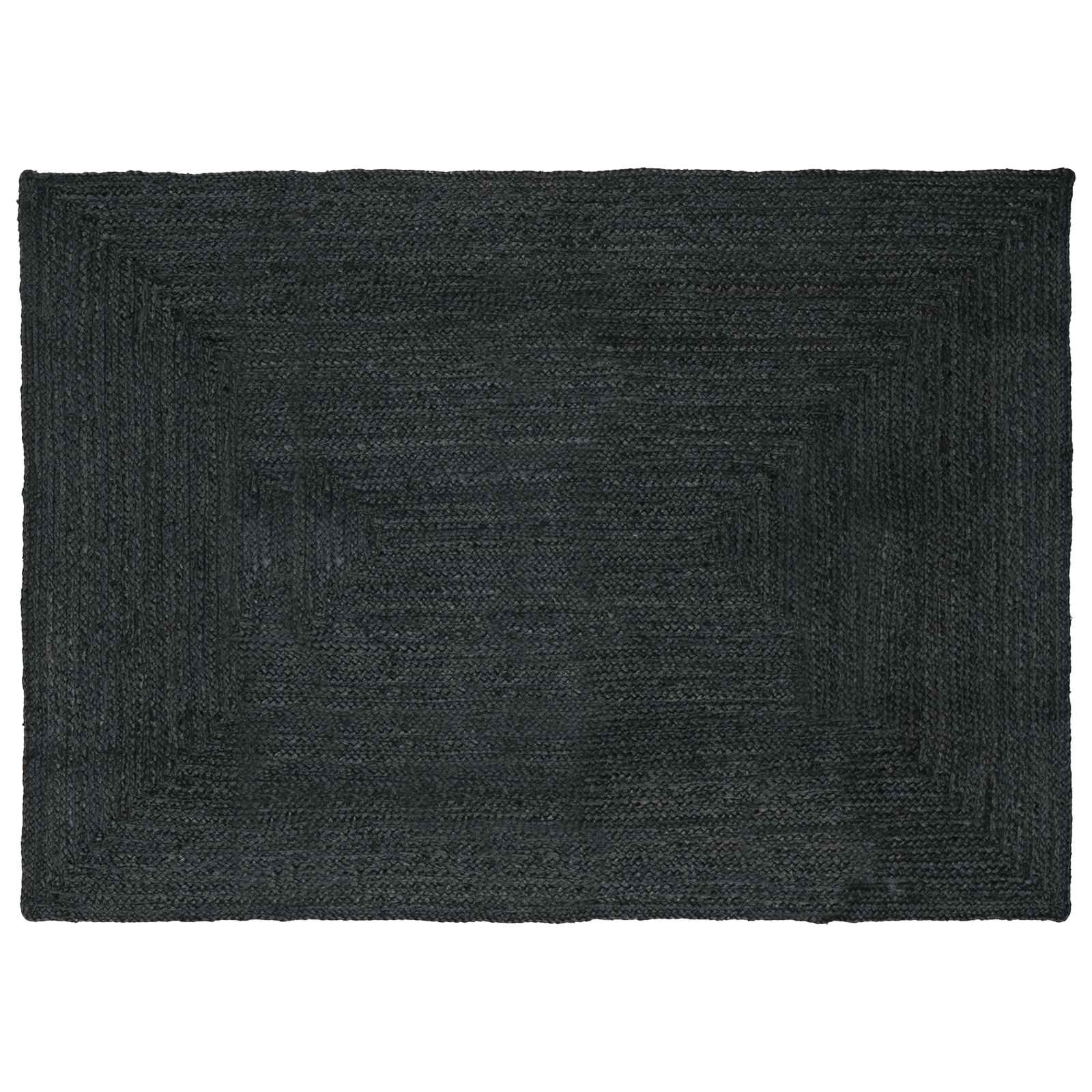Tappeto da Area Grigio Scuro 160 x 230 cm Juta