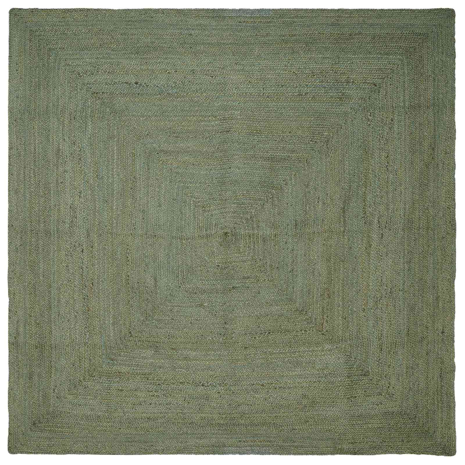 Tappeto da Area Verde Oliva 300 x 300 cm Juta