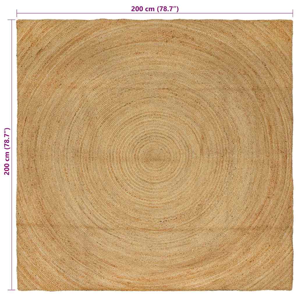 Tappeti per area Naturale 200 x 200 cm Juta