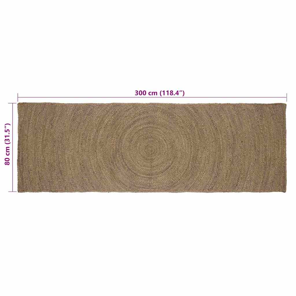 Tappeti per area Grigio 80 x 300 cm Juta
