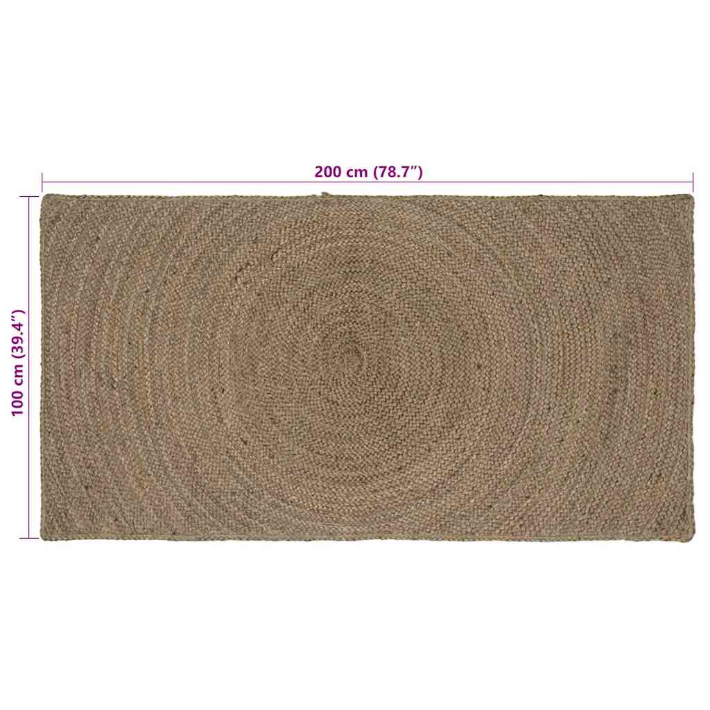 Tappeti per area Grigio 100 x 200 cm Juta