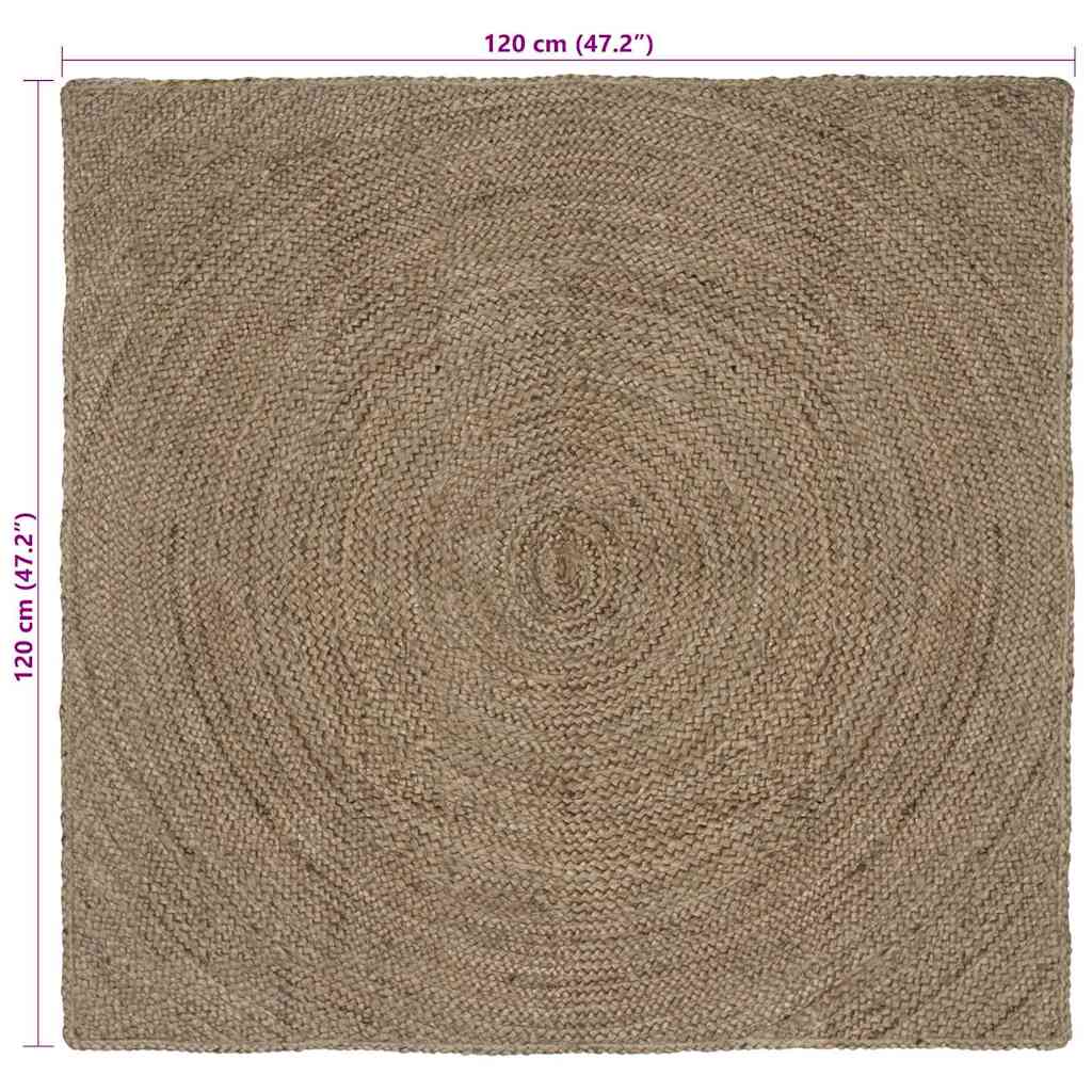 Tappeti per area Grigio 120 x 120 cm Juta