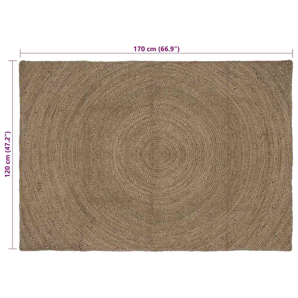 Tappeti per area Grigio 120 x 170 cm Juta