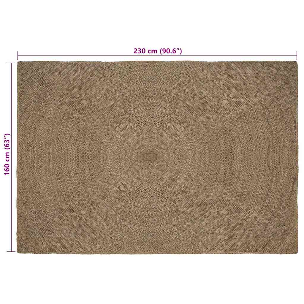 Tappeti per area Grigio 160 x 230 cm Juta