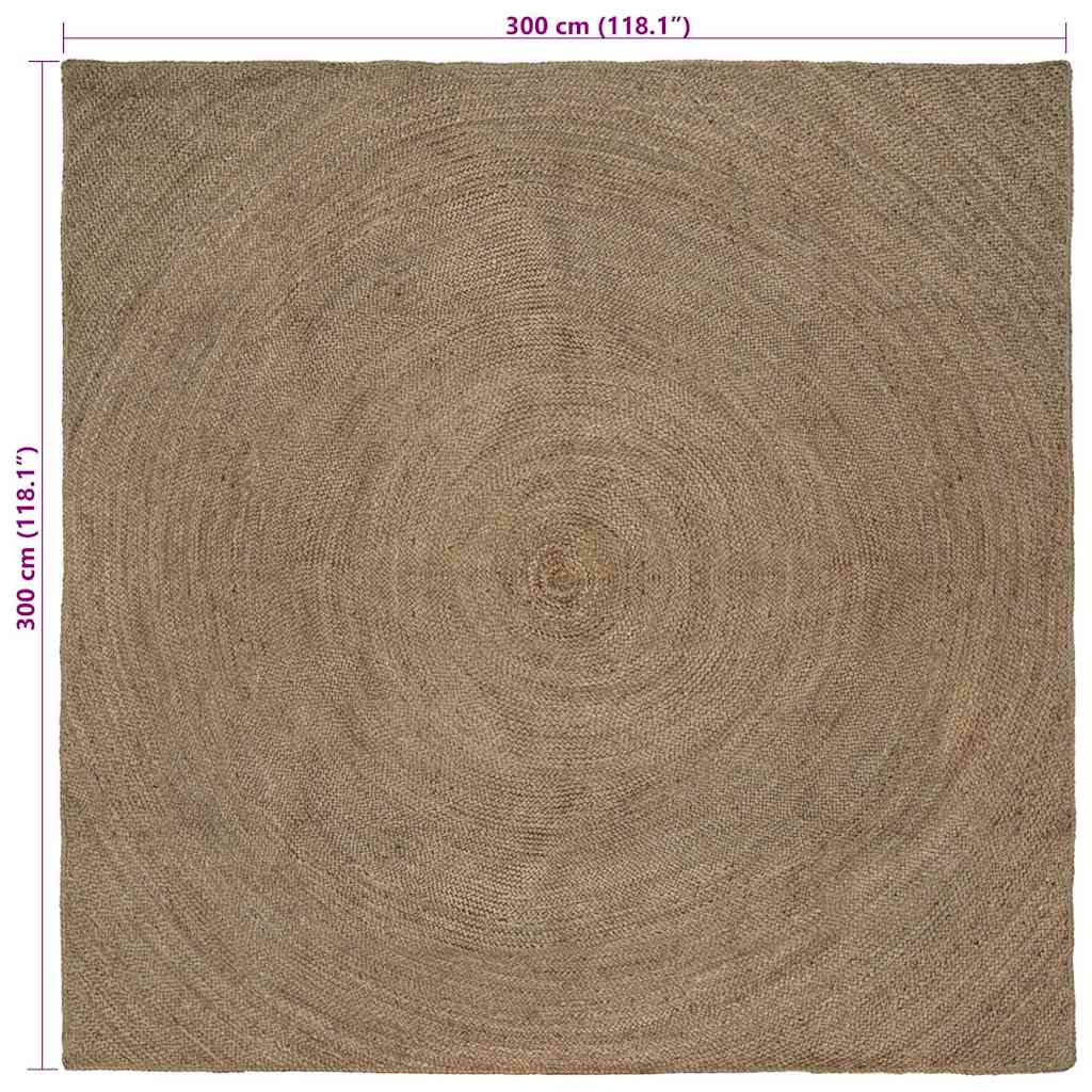Tappeti per area Grigio 300 x 300 cm Juta
