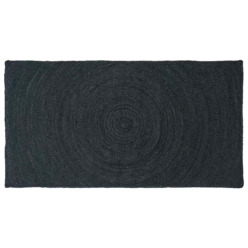 Tappeti per area Grigio Scuro 80 x 150 cm Juta