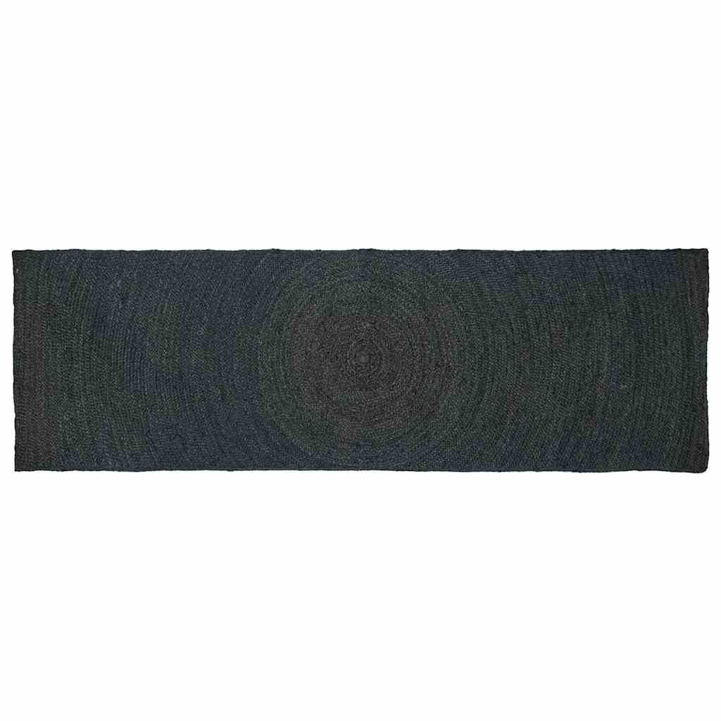 Tappeti per area Grigio Scuro 80 x 250 cm Juta