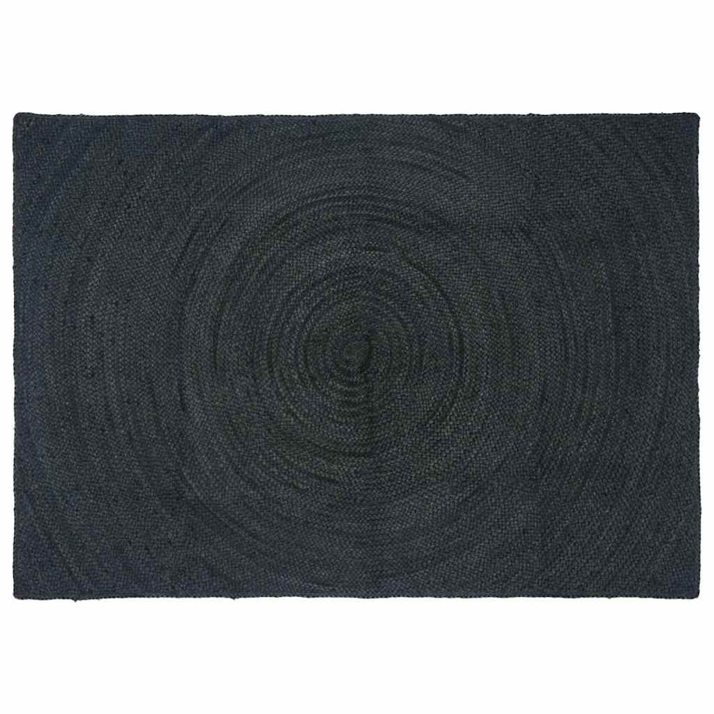 Tappeti per area Grigio Scuro 140 x 200 cm Juta