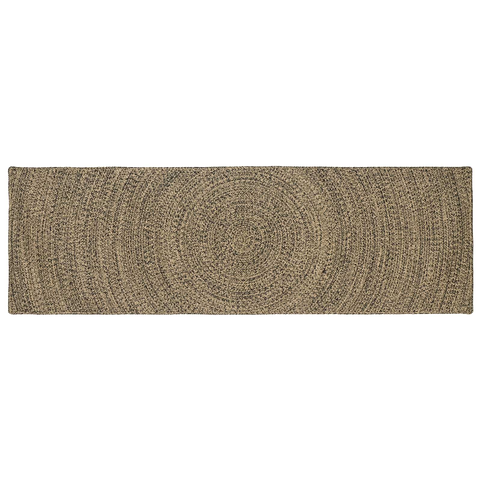 Tappeto da Area Naturale e Nero 80 x 300 cm Juta