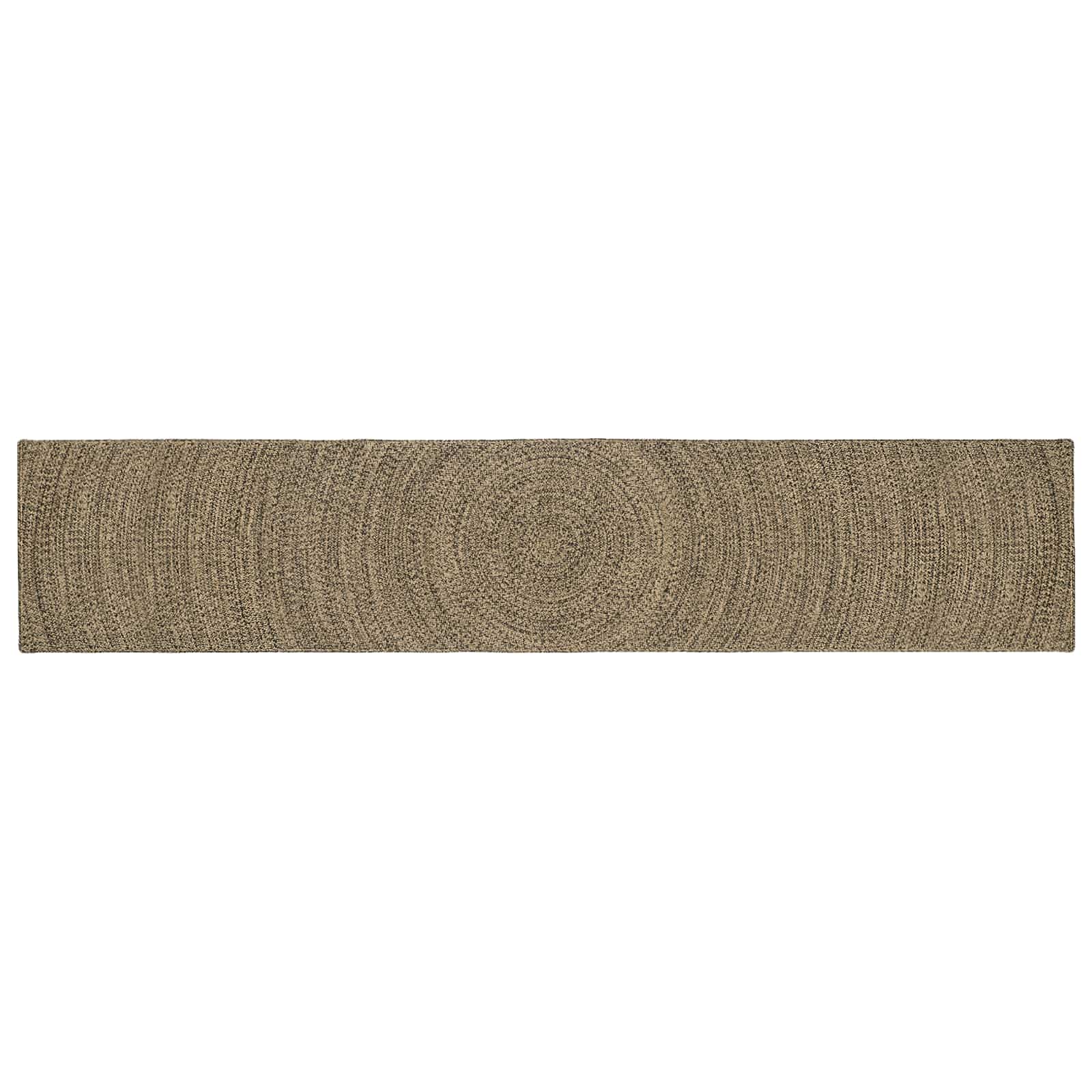 Tappeto da Area Naturale e Nero 80 x 400 cm Juta