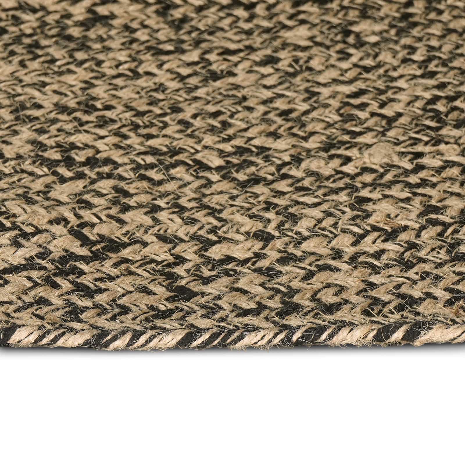 Tappeto da Area Naturale e Nero 200 x 290 cm Juta
