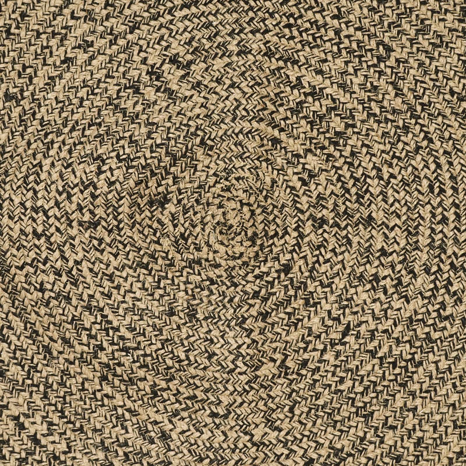 Tappeto da Area Naturale e Nero 300 x 300 cm Juta