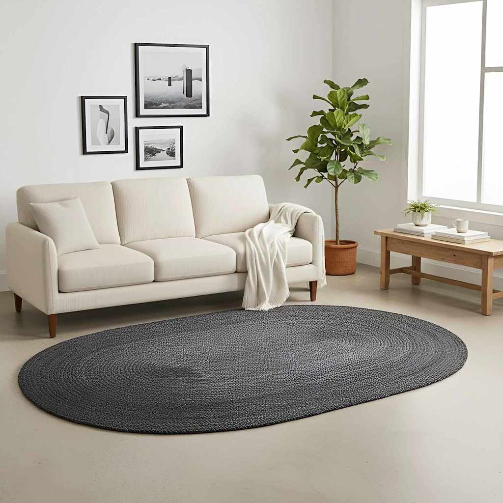 Tappeti per area Grigio Scuro 205 x 305 cm Juta
