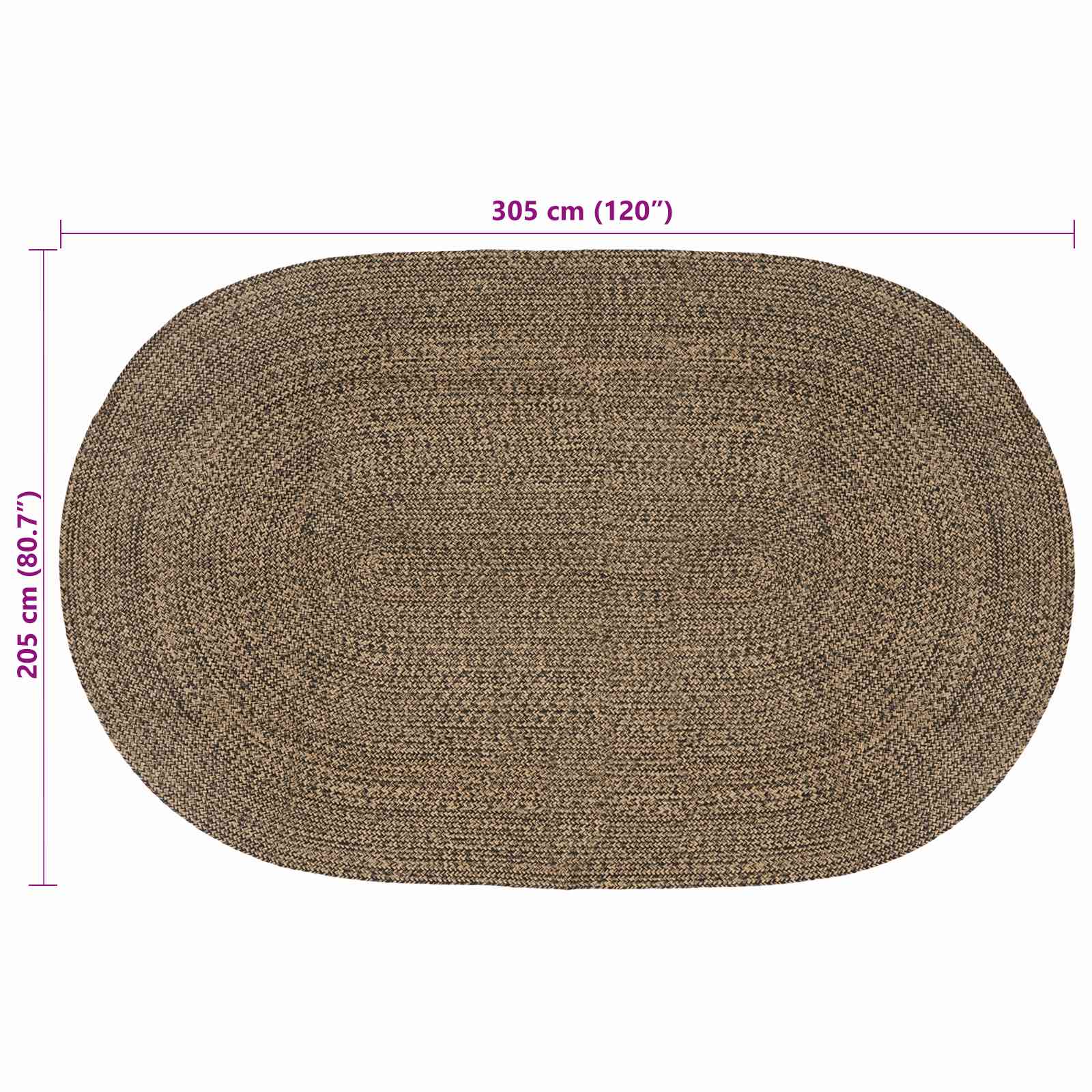 Tappeti per area Nero 205 x 305 cm Juta