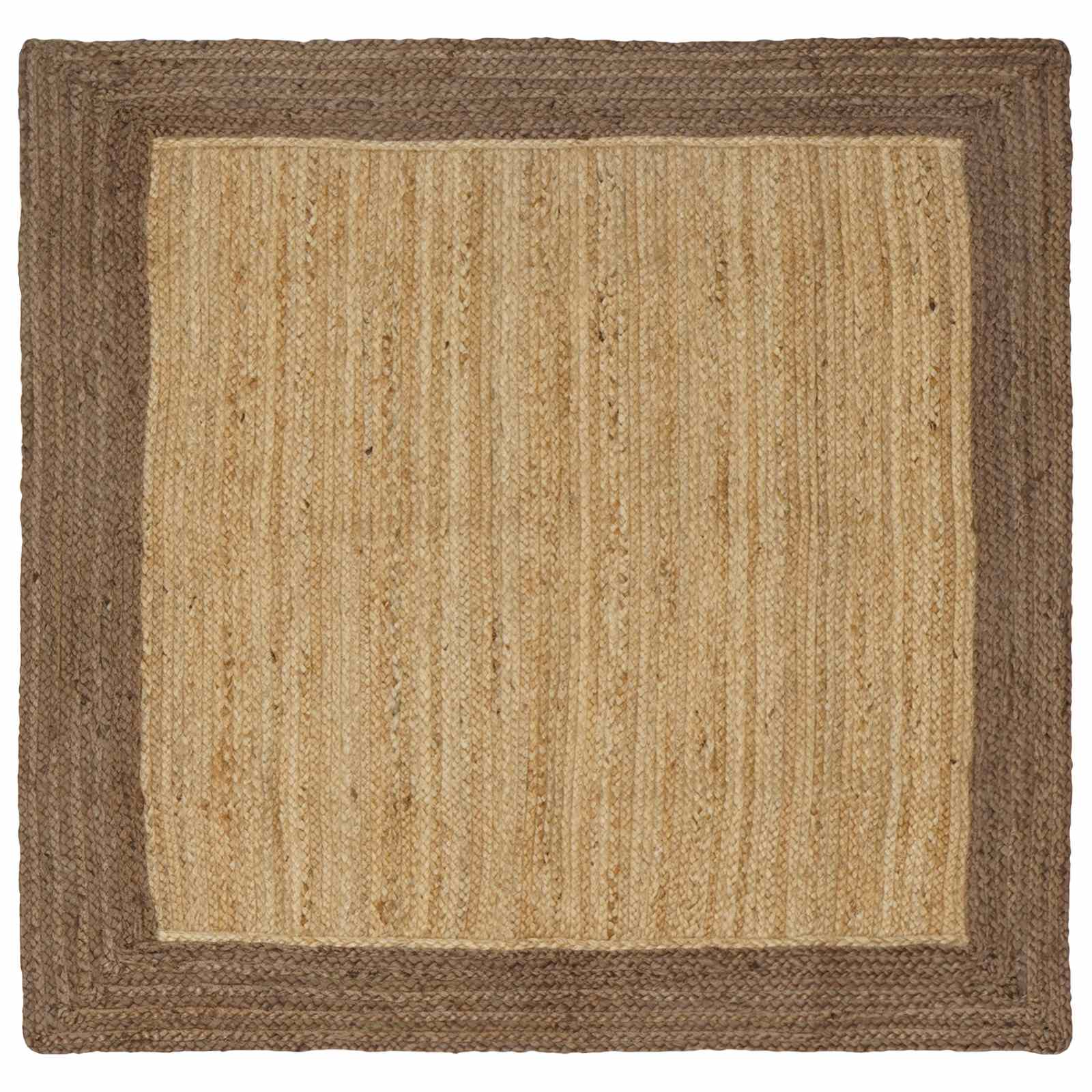 Tappeto da Area Grigio 160 x 160 cm Juta